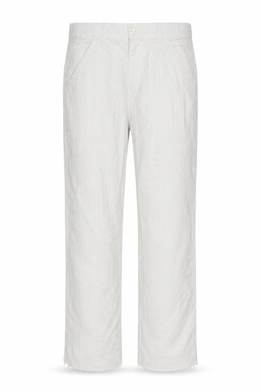 Front view of Dolce & Gabbana Women White Cotton Straight Trousers, size 12