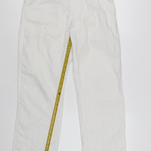 Dolce & Gabbana Women White Cotton Straight Trousers Size 12