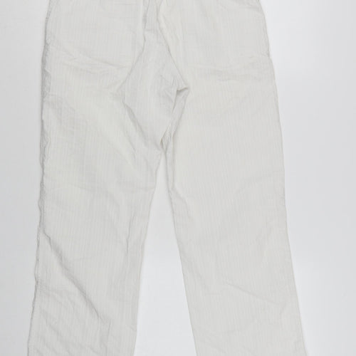 Dolce & Gabbana Women White Cotton Straight Trousers Size 12