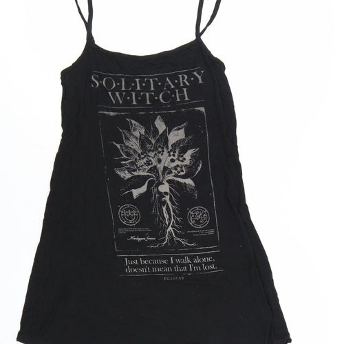 Killstar Women's Black Solitary Witch Slip Dress Size S Gothic Cami