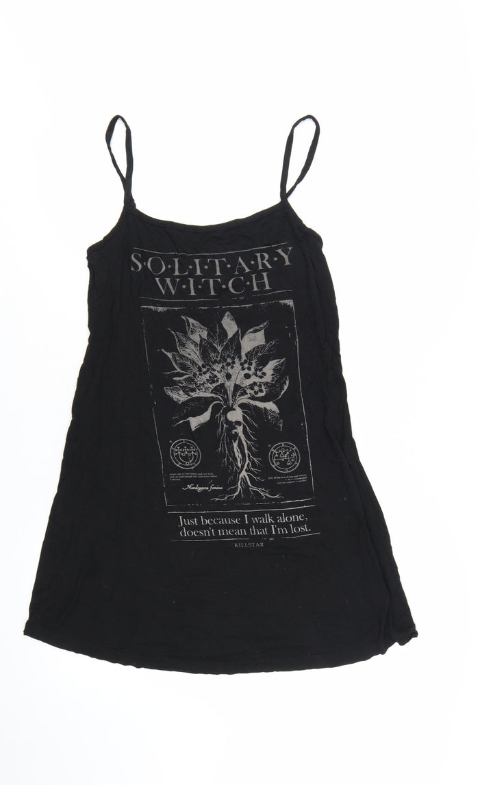 Killstar Women's Black Solitary Witch Slip Dress Size S Gothic Cami