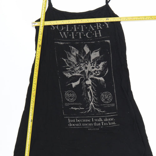 Killstar Women's Black Solitary Witch Slip Dress Size S Gothic Cami