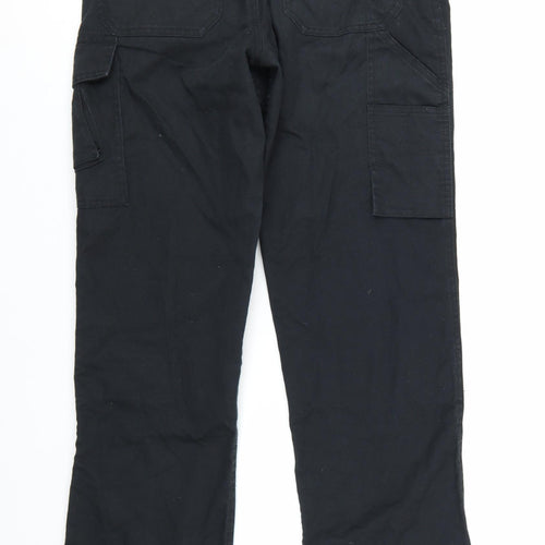 Dunlop Men's Black Cargo Workwear Trousers W28 L32 Cotton Blend