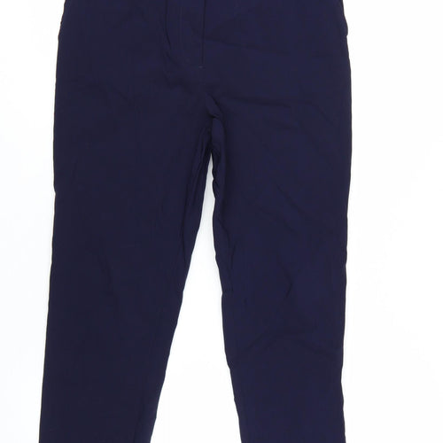 David Emanuel Women's Blue Size 14 Straight Ponte Trousers