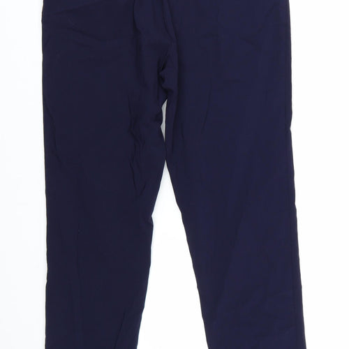 David Emanuel Women's Blue Size 14 Straight Ponte Trousers