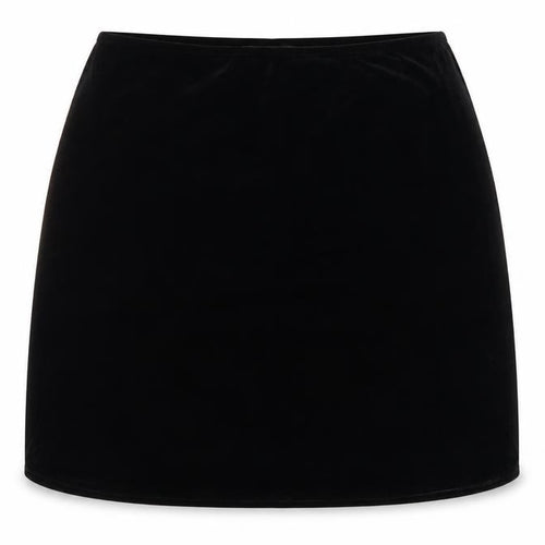 Ingredients Womens Black Velvet Pencil Skirt Size L Stretch