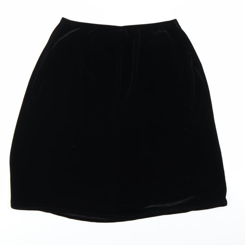 Ingredients Womens Black Velvet Pencil Skirt Size L Stretch