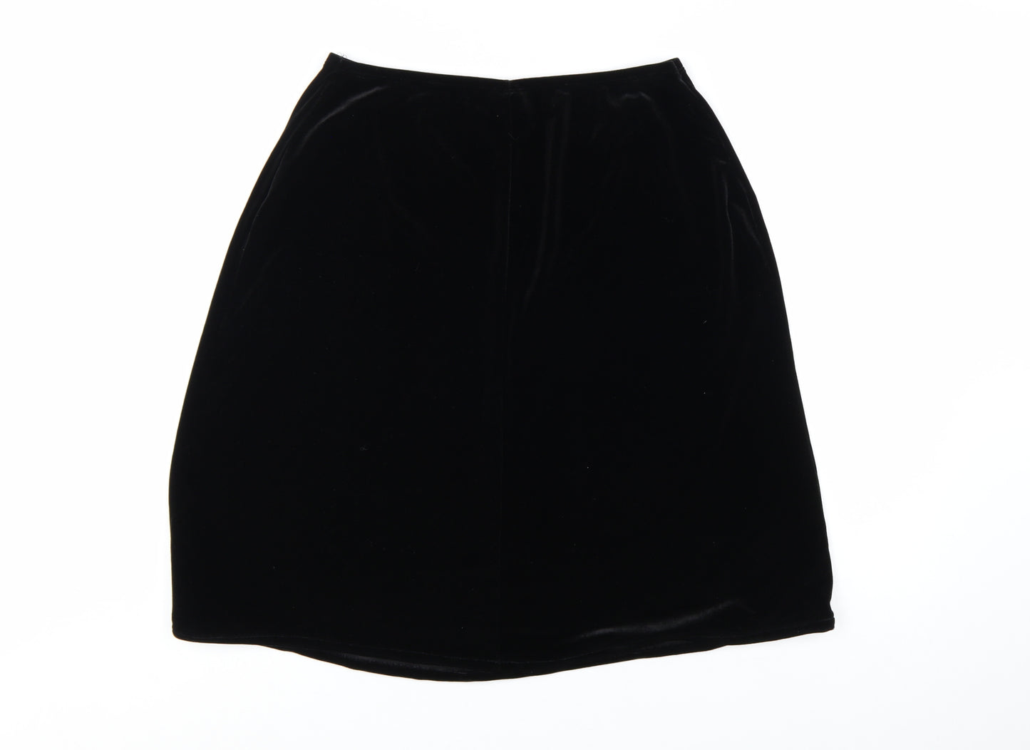 Ingredients Womens Black Velvet Pencil Skirt Size L Stretch