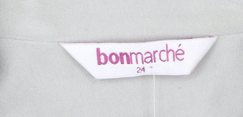bonmarché Women’s Grey Suede Look Zip Jacket Size 24 Plus