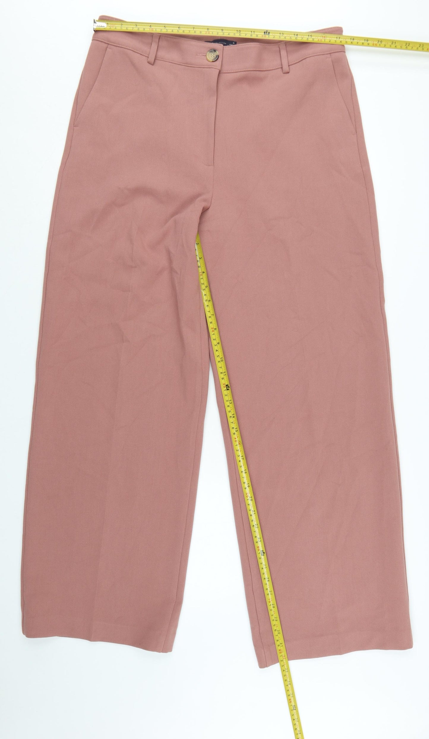Marks and Spencer Women Brown Size 16 Wide-Leg Trousers