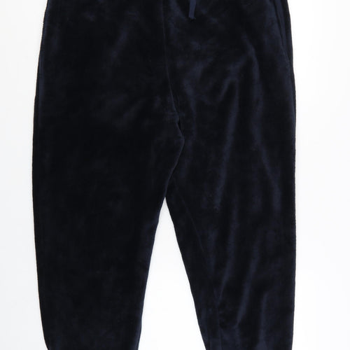 ASOS DESIGN Womens Blue Velour Jogger Trousers XL Soft Cozy Casual