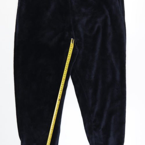 ASOS DESIGN Womens Blue Velour Jogger Trousers XL Soft Cozy Casual