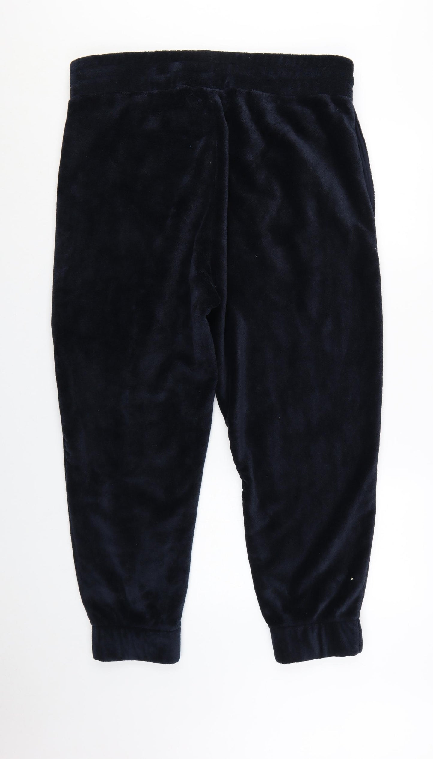 ASOS DESIGN Womens Blue Velour Jogger Trousers XL Soft Cozy Casual