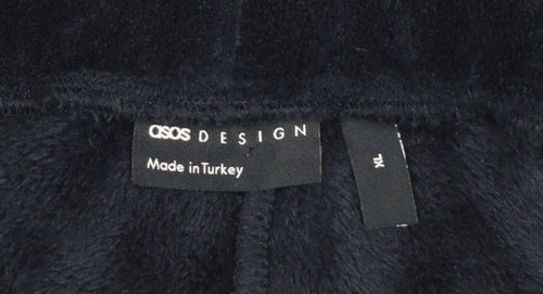 ASOS DESIGN Womens Blue Velour Jogger Trousers XL Soft Cozy Casual