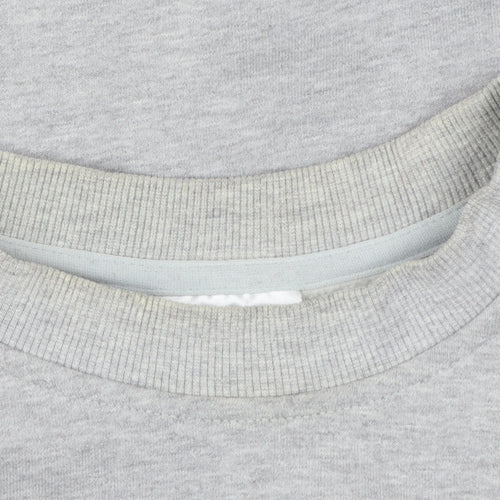 Adidas Men’s Grey Pullover Sweatshirt L Regular Fit Crew Neck