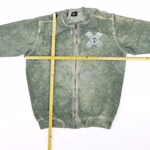 Diesel Men’s Green Full Zip Cotton Sweatshirt Size M
