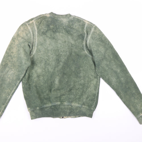 Diesel Men’s Green Full Zip Cotton Sweatshirt Size M