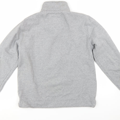 Crew Clothing Co. Mens Grey 1/4 Zip Sweatshirt Size L Regular Fit
