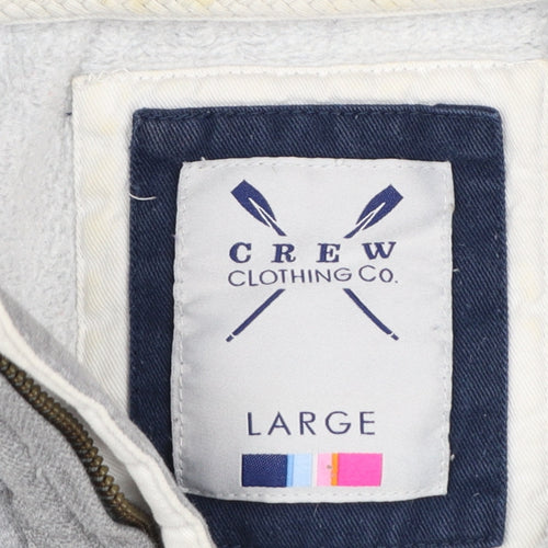 Crew Clothing Co. Mens Grey 1/4 Zip Sweatshirt Size L Regular Fit