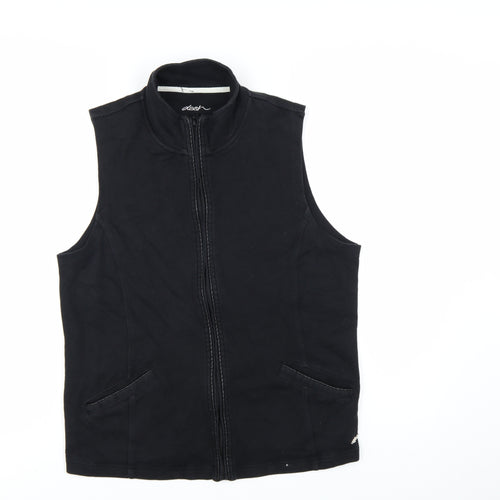 Dash Women’s Black Size 18 Full Zip Vest Hoodie Sleeveless Sweatshirt