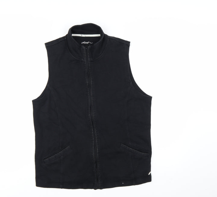 Dash Women’s Black Size 18 Full Zip Vest Hoodie Sleeveless Sweatshirt