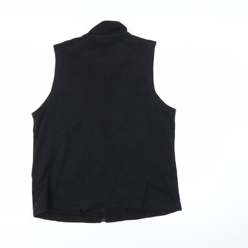 Dash Women’s Black Size 18 Full Zip Vest Hoodie Sleeveless Sweatshirt