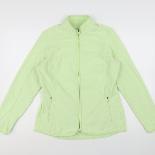 Marks and Spencer Women Pale Green Fleece Zip Jacket Size 12