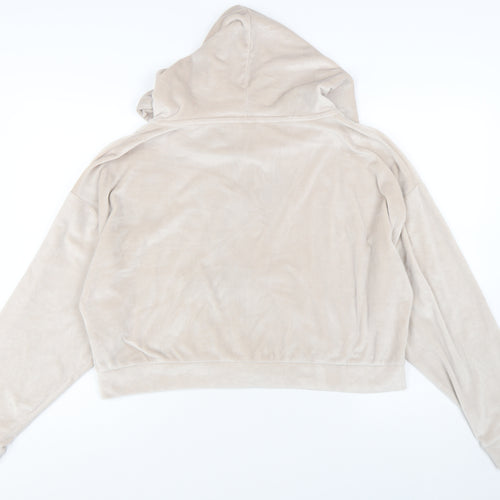 Boux Avenue Women’s Beige Velour Full Zip Hoodie UK 18