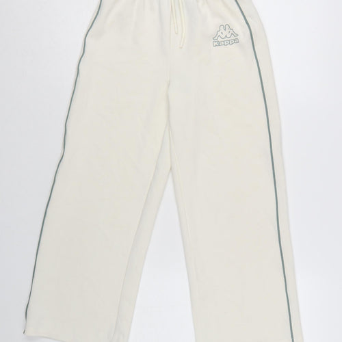 Kappa x Primark Girls Ivory Jogger Trousers 9-10 Years Elastic Waist