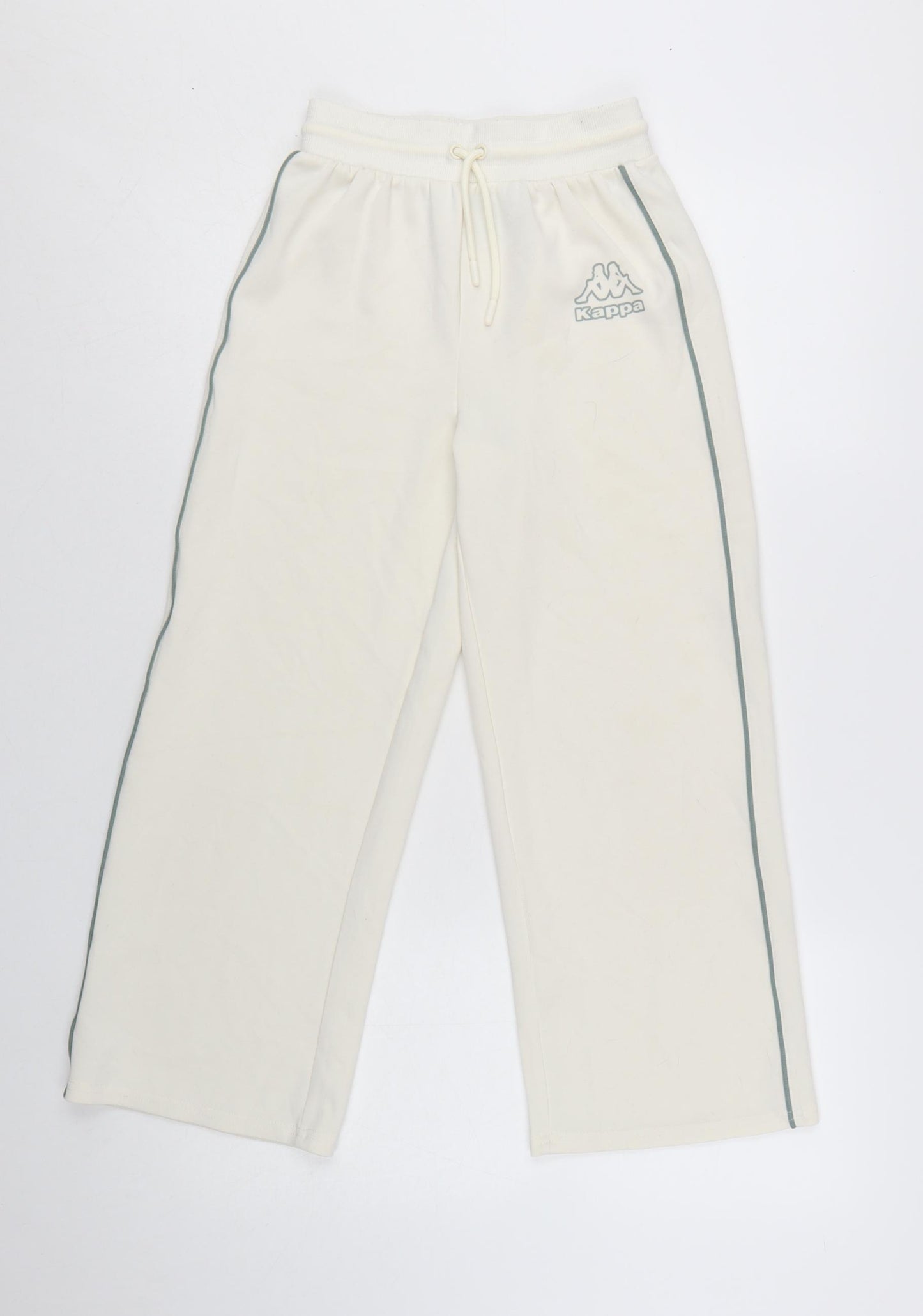 Kappa x Primark Girls Ivory Jogger Trousers 9-10 Years Elastic Waist