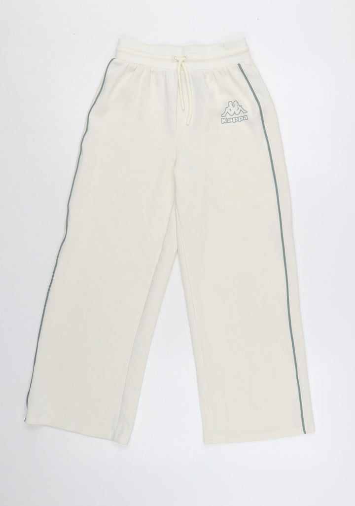 Kappa x Primark Girls Ivory Jogger Trousers 9-10 Years Elastic Waist