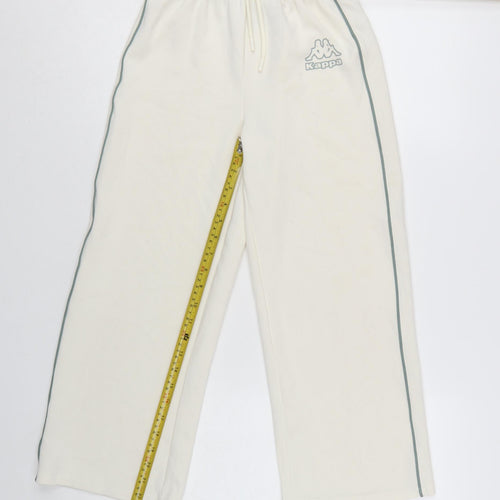 Kappa x Primark Girls Ivory Jogger Trousers 9-10 Years Elastic Waist