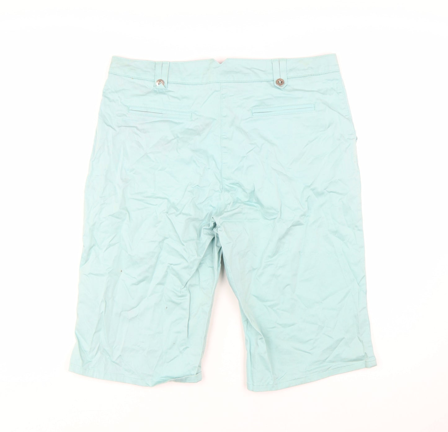 Marks and Spencer Women’s Green Bermuda Shorts Size 16 Stretch Cotton