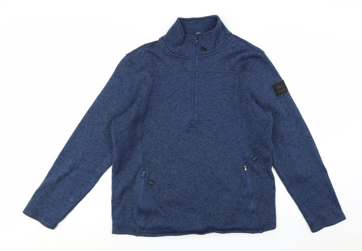 möberg Men's Blue Fleece 1/4 Zip Pullover Sweatshirt Size L