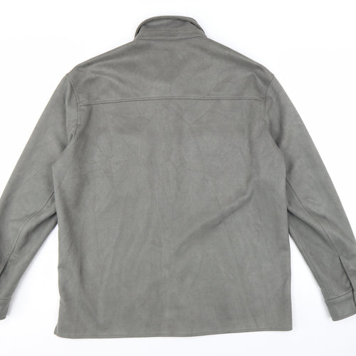ZARA Men's Grey Casual Cotton Twill Button Jacket M