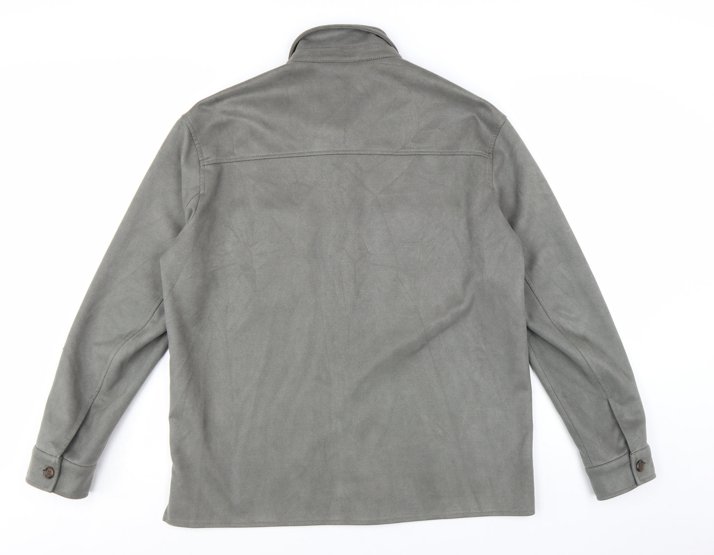 ZARA Men's Grey Casual Cotton Twill Button Jacket M