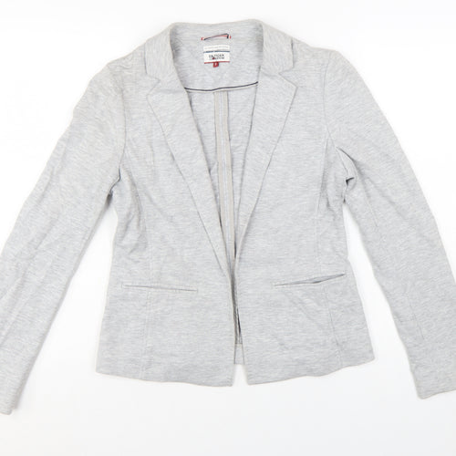Hilfiger Denim Women's Grey Blazer Jacket Size S Tailored Casual