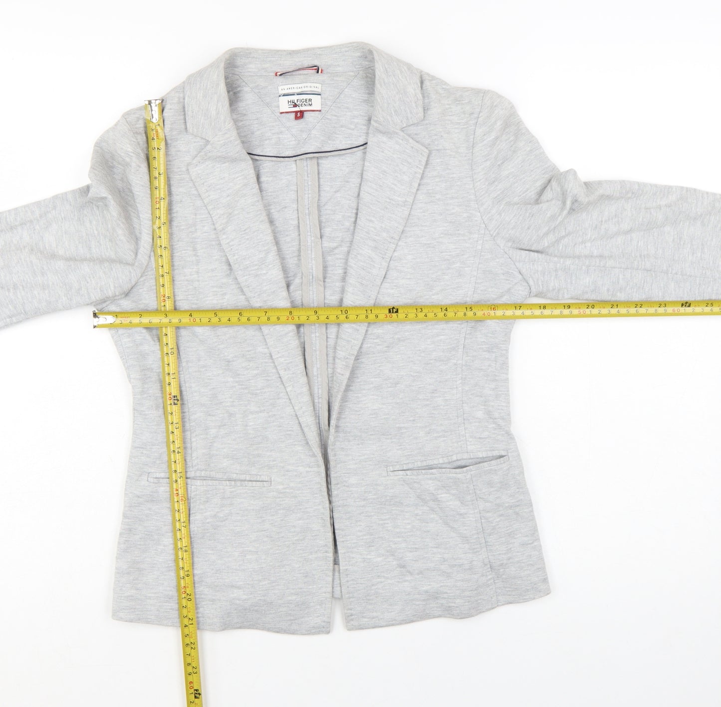 Hilfiger Denim Women's Grey Blazer Jacket Size S Tailored Casual