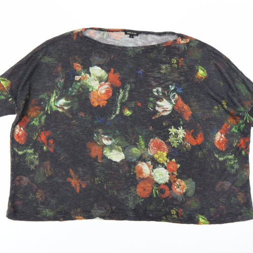 River Island Women's Multicoloured Floral Relaxed Pullover Jumper Size 8