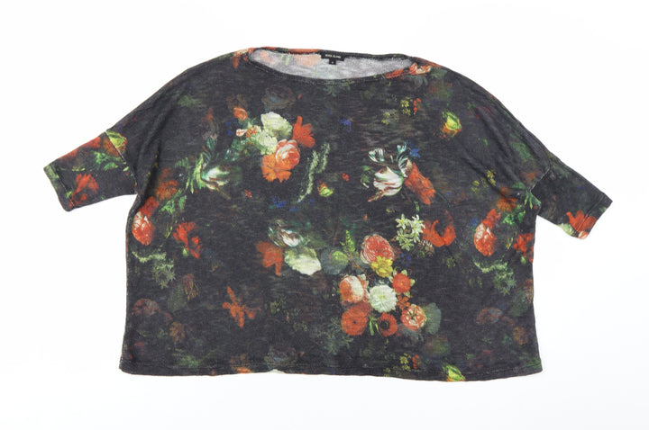 River Island Women's Multicoloured Floral Relaxed Pullover Jumper Size 8
