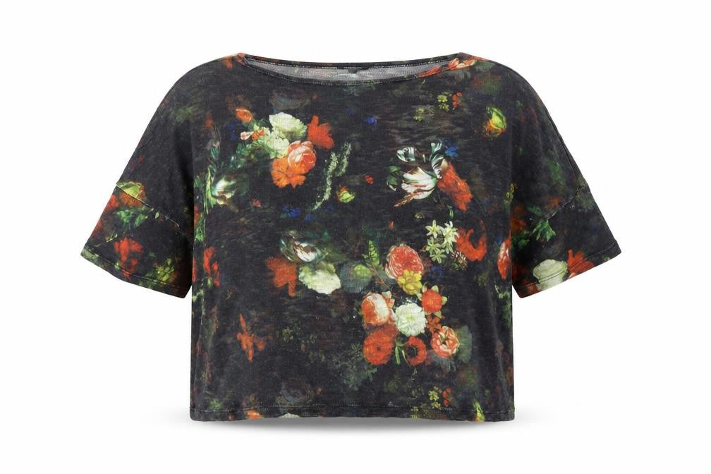 Front view of River Island Women's Multicoloured Floral Relaxed jumper, size 8
