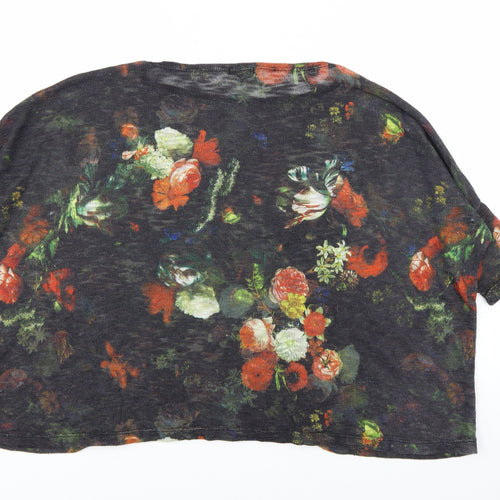 River Island Women's Multicoloured Floral Relaxed Pullover Jumper Size 8
