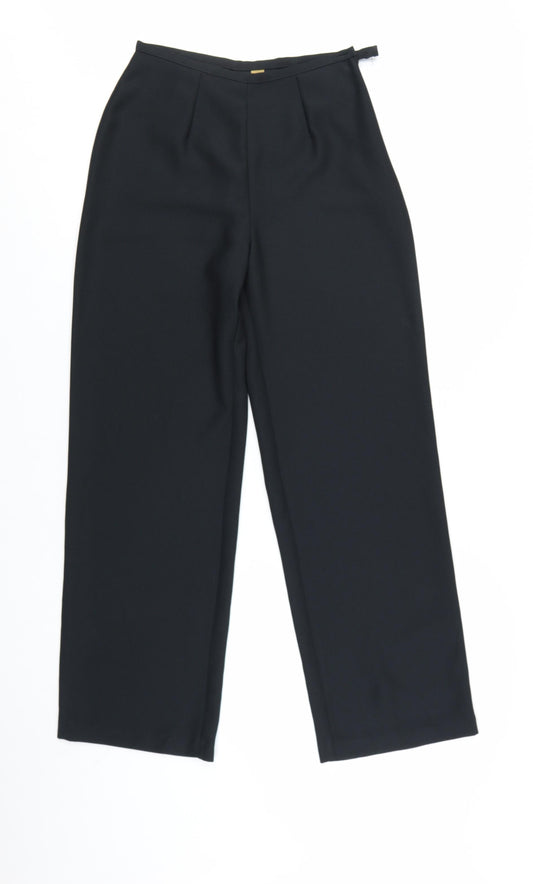 Marks and Spencer Women’s Black Size 8 Pleated Regular Fit Trousers