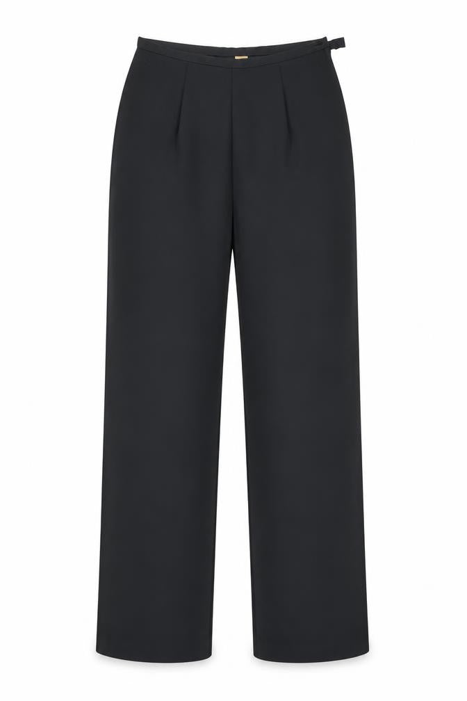 Marks and Spencer Women’s Black Size 8 Pleated Regular Fit Trousers