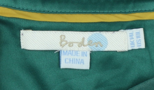 Boden Women Green Size 10 A-Line Cotton Stretch Knee Length Skirt