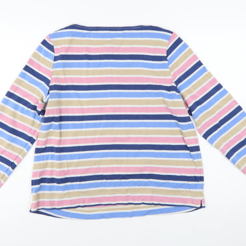 Joules Womens Multicoloured Striped Cotton Long Sleeve T-Shirt UK 16