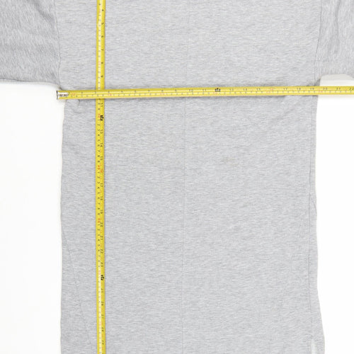 River Island Women Grey Size 10 Long Sleeve T-Shirt Dress