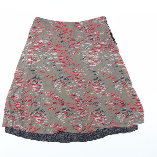 White Stuff Women's Multicoloured A-Line Viscose Skirt Size 10