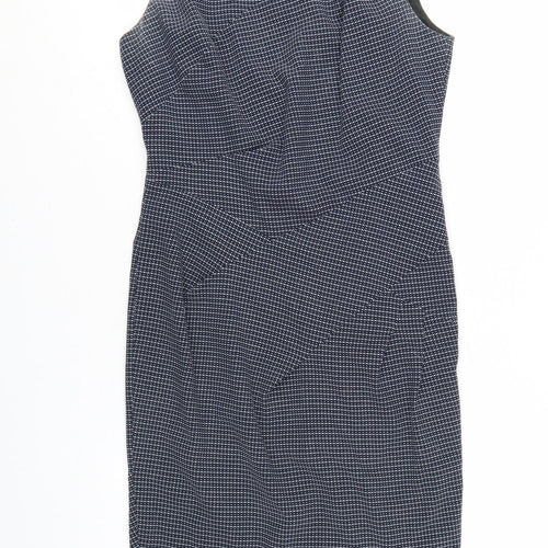 Jasper Conran Women's Blue Geometric Sheath Dress Size 12