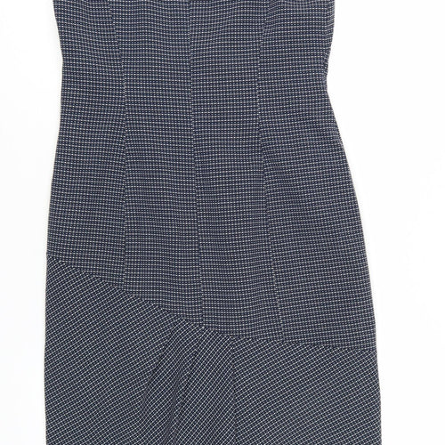 Jasper Conran Women's Blue Geometric Sheath Dress Size 12